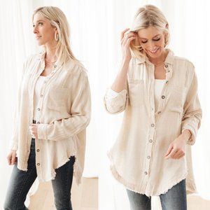 Sweet Kiss Shacket In Natural